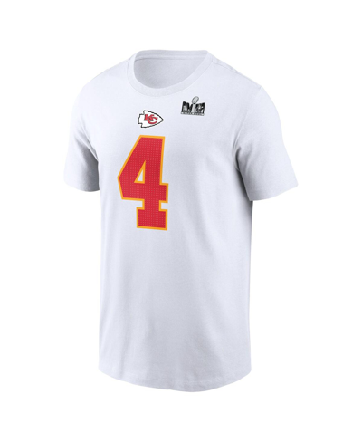 Shop Nike Men's  Rashee Rice White Kansas City Chiefs Super Bowl Lviii Patch Player Name And Number T-shir