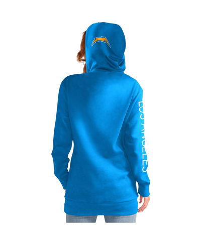 G-iii 4her By Carl Banks Women's  Powder Blue Los Angeles Chargers Extra Inning Pullover Hoodie In Powder Blue