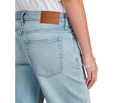 Shop Lucky Brand Women's The Baggy Wide-leg Jeans In Dream Spirit