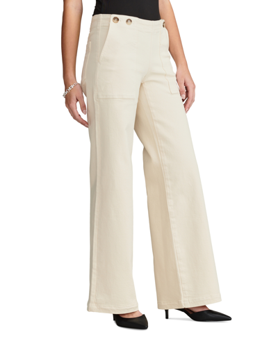 Shop Lucky Brand Women's Palazzo Wide-leg Jeans In Cloud High
