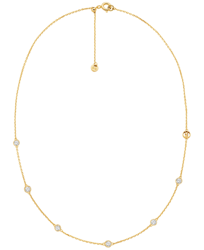 Shop Michael Kors Gold-tone Or Silver-tone Sterling Silver Station Necklace