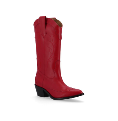 Shop Alohas Women's Liberty Leather Boots In Red