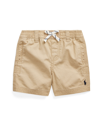 Shop Polo Ralph Lauren Baby Boys Cotton Twill Shorts In Classic Khaki