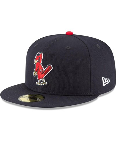 New Era Navy St. Louis Cardinals Cooperstown Collection Wool 59fifty Fitted Hat In Navy