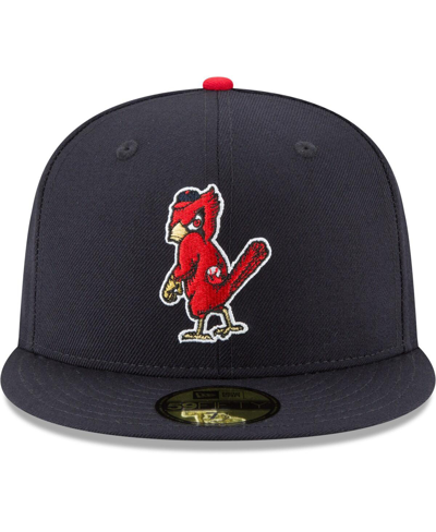 New Era Navy St. Louis Cardinals Cooperstown Collection Wool 59fifty Fitted Hat In Navy