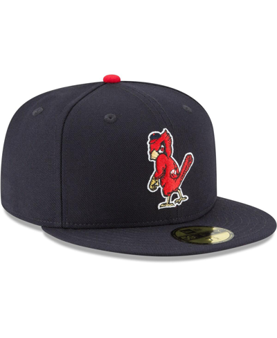 New Era Navy St. Louis Cardinals Cooperstown Collection Wool 59fifty Fitted Hat In Navy