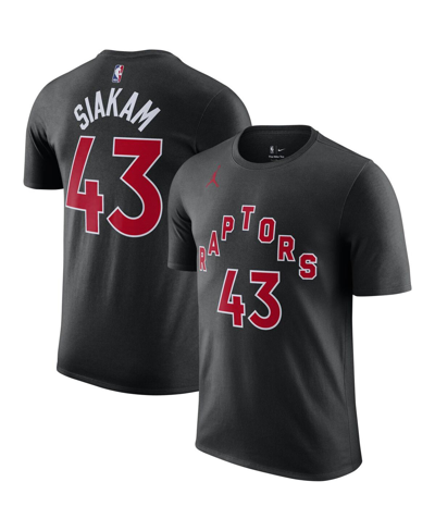 Shop Jordan Men's  Pascal Siakam Black Toronto Raptors 2022/23 Statement Edition Name And Number T-shirt