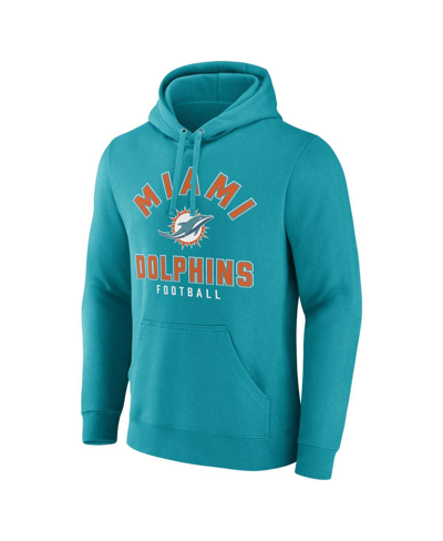Fanatics Men's  Aqua Miami Dolphins Between The Pylons Pullover Hoodie In Aqua