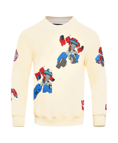 Shop Freeze Max Men's And Women's  Optimus Prime Natural Transformers Transformation Pullover Sweatshirt