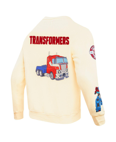 Shop Freeze Max Men's And Women's  Optimus Prime Natural Transformers Transformation Pullover Sweatshirt