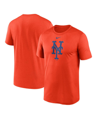 Shop Nike Men's  Orange New York Mets New Legend Logo T-shirt