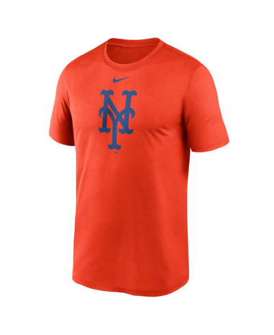 Shop Nike Men's  Orange New York Mets New Legend Logo T-shirt