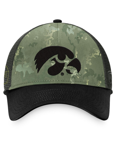 Shop Top Of The World Men's  Hunter Green, Gray Iowa Hawkeyes Oht Military-inspired Appreciation Unit Truc In Hunter Green,gray