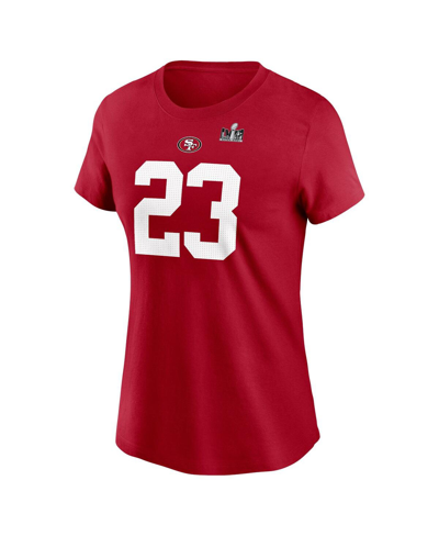 Shop Nike Women's  Christian Mccaffrey Scarlet San Francisco 49ers Super Bowl Lviii Patch Player Name And