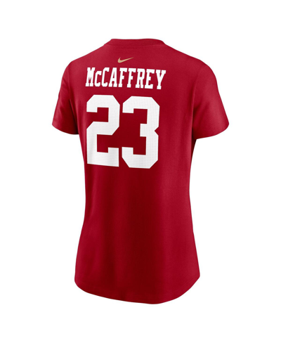 Shop Nike Women's  Christian Mccaffrey Scarlet San Francisco 49ers Super Bowl Lviii Patch Player Name And