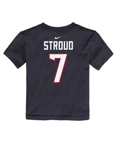 Shop Nike Toddler Boys And Girls  C.j. Stroud Navy Houston Texans Player Name And Number T-shirt