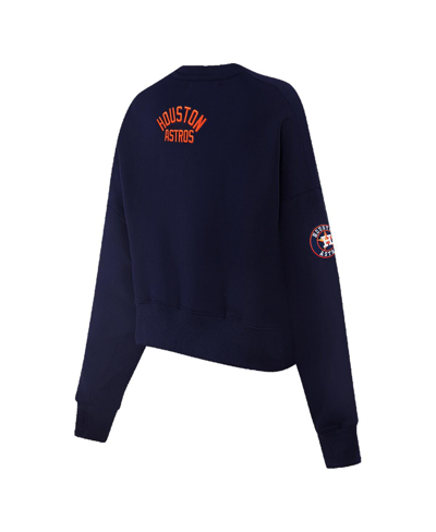 Shop Pro Standard Women's  Navy Houston Astros Painted Sky Pullover Sweatshirt