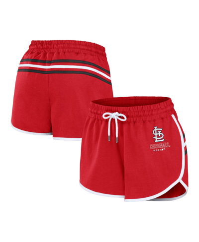 Shop Wear By Erin Andrews Women's  Red St. Louis Cardinals Logo Shorts