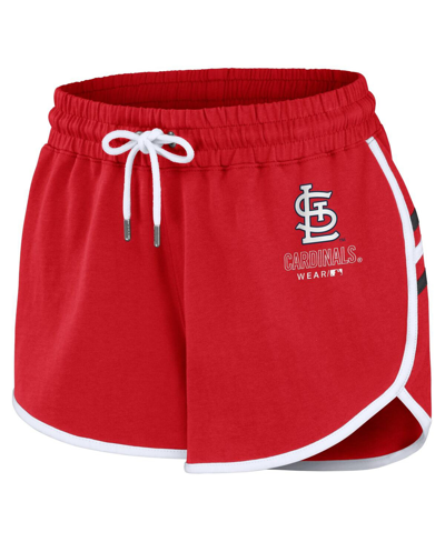 Shop Wear By Erin Andrews Women's  Red St. Louis Cardinals Logo Shorts