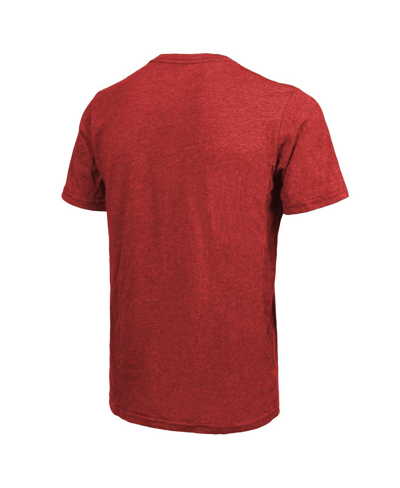 Majestic Men's  Threads Scarlet San Francisco 49ers Super Bowl Lviii Tri-blend T-shirt In Scarlet