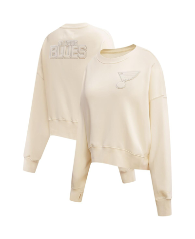 Shop Pro Standard Women's  Cream St. Louis Blues Neutral Pullover Sweatshirt