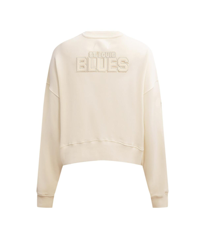 Shop Pro Standard Women's  Cream St. Louis Blues Neutral Pullover Sweatshirt