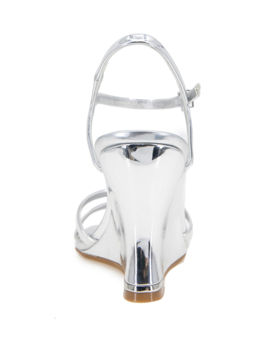 Kenneth Cole New York Freya Wedge Sandal In Silver