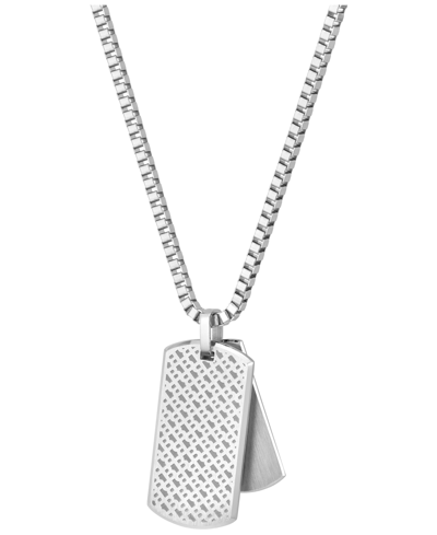 Shop Hugo Boss Men's Devon Stainless Steel Necklaces In Silver