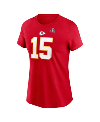 Shop Nike Women's  Patrick Mahomes Red Kansas City Chiefs Super Bowl Lviii Patch Player Name And Number T-