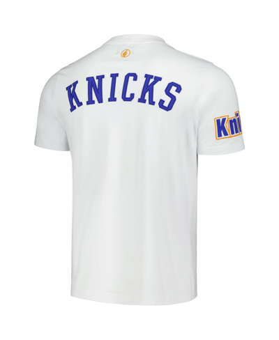 Shop Fisll Men's And Women's  White New York Knicks Heritage Crest T-shirt
