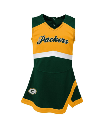 Shop Outerstuff Girls Toddler Green Green Bay Packers Cheer Captain Dress With Bloomers