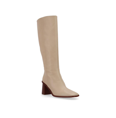 Shop Alohas Women's East Leather Boots In Cream