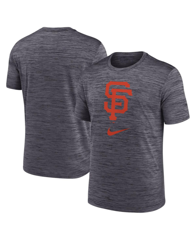 Shop Nike Men's  Black San Francisco Giants Logo Velocity Performance T-shirt
