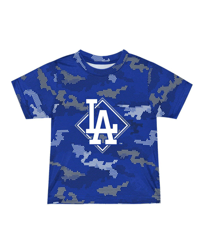 Shop Fanatics Toddler Boys And Girls  Royal Los Angeles Dodgers Field Ball T-shirt And Shorts Set