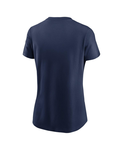 Nike Women's  Navy Atlanta Braves Wordmark T-shirt In Navy