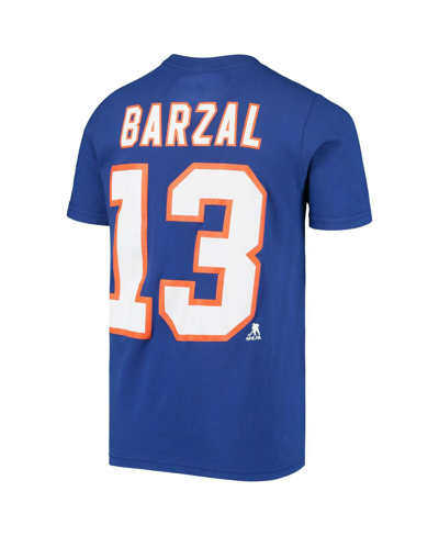 Outerstuff Big Boys Mathew Barzal Royal New York Islanders Player Name And Number T-shirt In Royal