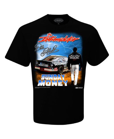 Shop Checkered Flag Sports Men's  Black Dale Earnhardt Sunday Money T-shirt