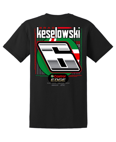 Shop E2 Apparel Men's  Black Brad Keselowski Castrol Edge T-shirt