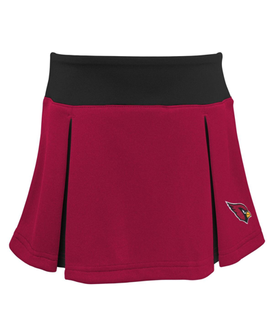 Outerstuff Girls Preschool Cardinal Arizona Cardinals Spirit Cheerleader Two-piece Set With Bloomers In Cardinal