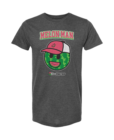 Shop Checkered Flag Sports Men's  Heather Charcoal Ross Chastain Melon Man Logo T-shirt