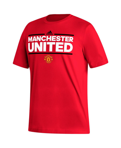 Shop Adidas Originals Men's Adidas Red Manchester United Dassler T-shirt