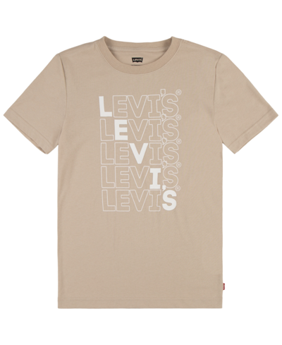 Shop Levi's Big Boys Loud Short-sleeve Graphic T-shirt In Oxford Tan