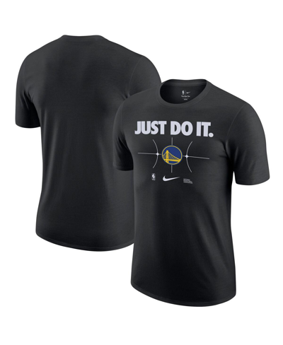 Shop Nike Men's  Black Golden State Warriors Just Do It T-shirt