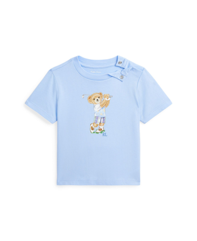 Shop Polo Ralph Lauren Baby Boys Polo Bear Cotton Jersey T Shirt In Blue