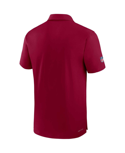 Shop Nike Men's  Burgundy Washington Commanders Sideline Coaches Dri-fit Polo Shirt