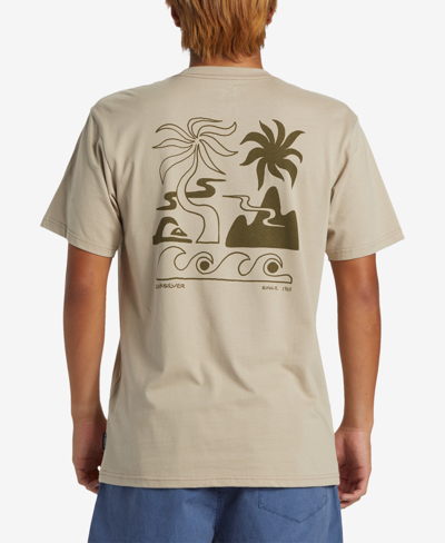 Shop Quiksilver Men's Tropical Breeze Mor Short Sleeve T-shirt In Plaza Taupe