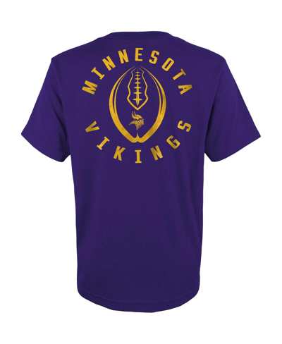 Shop Outerstuff Big Boys And Girls Purple Minnesota Vikings Liquid Camo Logo T-shirt