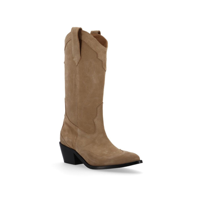 Shop Alohas Women's Liberty Leather Boots In Beige