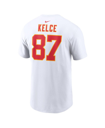 Shop Nike Men's  Travis Kelce White Kansas City Chiefs Super Bowl Lviii Patch Player Name And Number T-shi