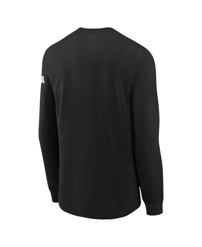 Shop Nike Chicago Bulls  Big Boys Swoosh Long Sleeve T-shirt In Black